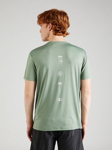 QUIKSILVER Performance Shirt 'LAP TIME' in Green
