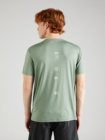 QUIKSILVER Performance shirt 'LAP TIME' in Green