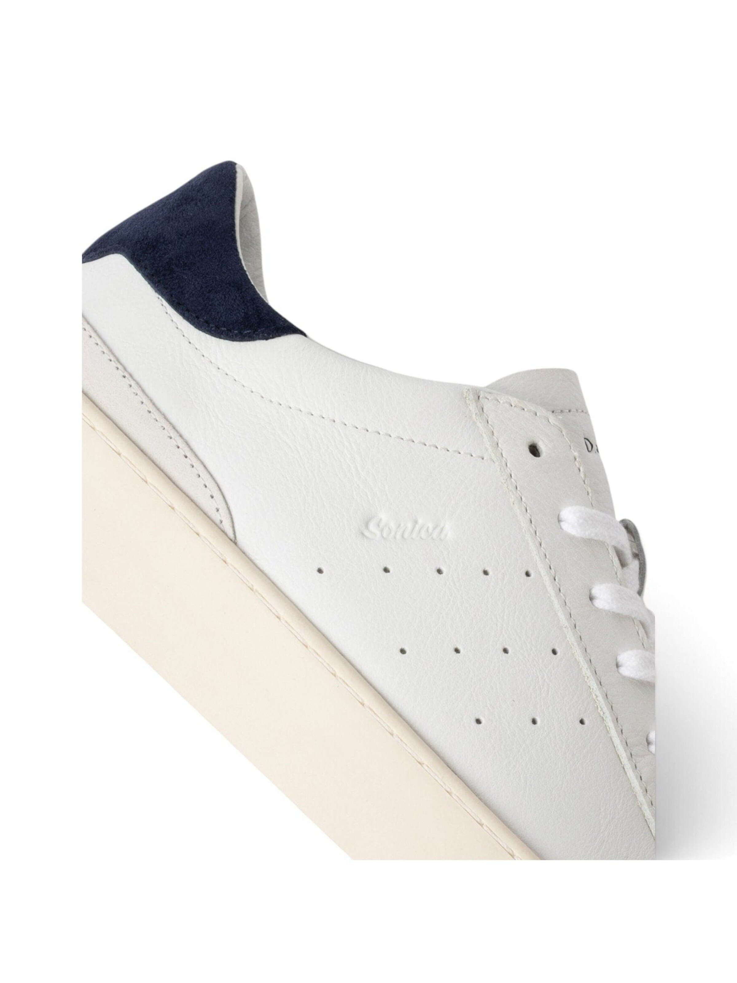 Sneaker bassa 'SONICA CALF WHITE-BLUE' di D.A.T.E in bianco