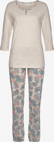 LASCANA Pajama in Beige: front