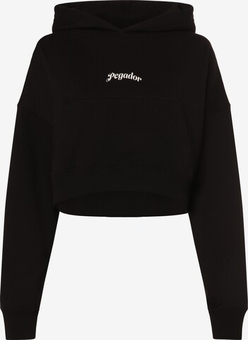 Pegador Sweatshirt 'Odda' in Zwart: voorkant