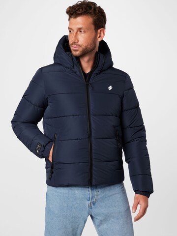 Veste d’hiver Superdry en bleu : devant