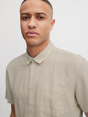 !Solid Slim fit Button Up Shirt 'Allan' in Beige