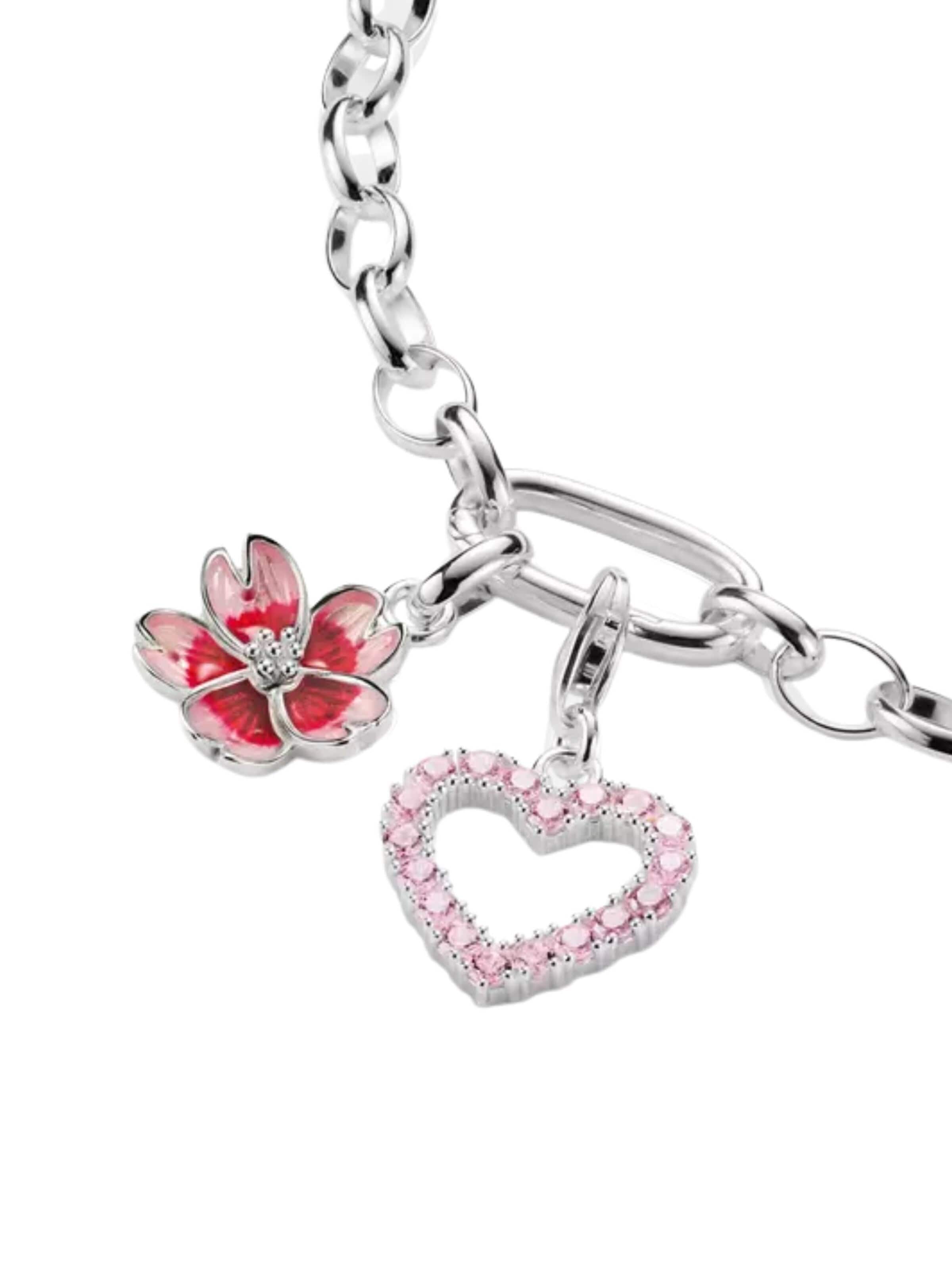 Pendentif 'Silver Charm Pendant Pink Heart' Thomas Sabo en rose