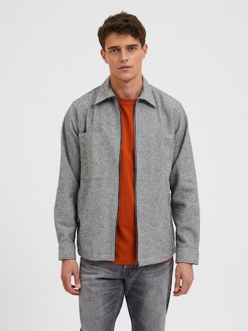 Veste mi-saison SELECTED HOMME en gris : devant