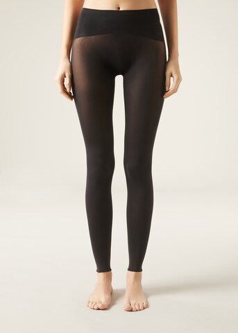 CALZEDONIA Skinny Leggings 'Seamless' in Black: front