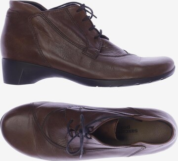 Wolky Flats & Loafers in 42 in Brown: front