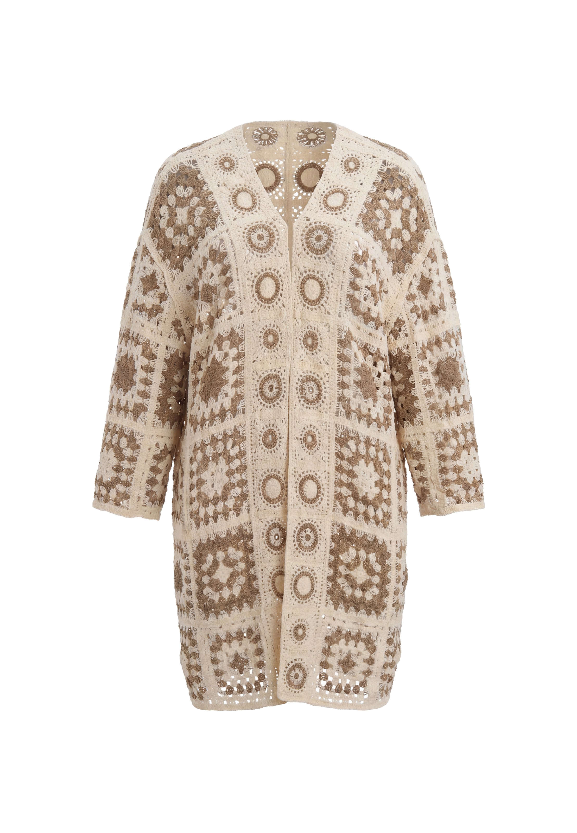 IZIA - Kimono em bege: frente