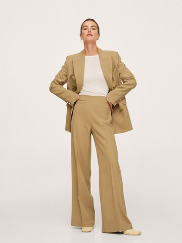 MANGO Wide leg Pantalon 'SARAH' in Beige