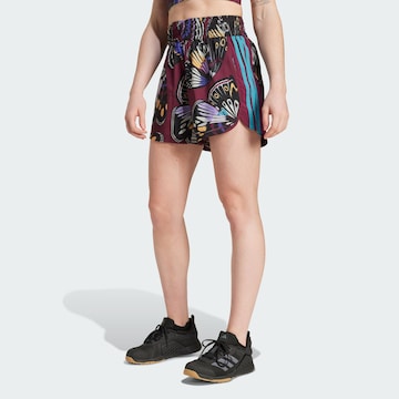 ADIDAS PERFORMANCE Loosefit Sportbroek 'Adidas X Farm' in Rood: voorkant