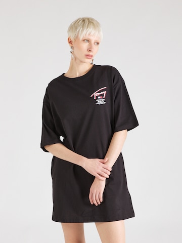 Rochie de la Tommy Jeans pe negru: față