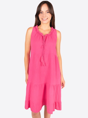 Seasons of April Summer dress ' BUKI ' in Pink: front