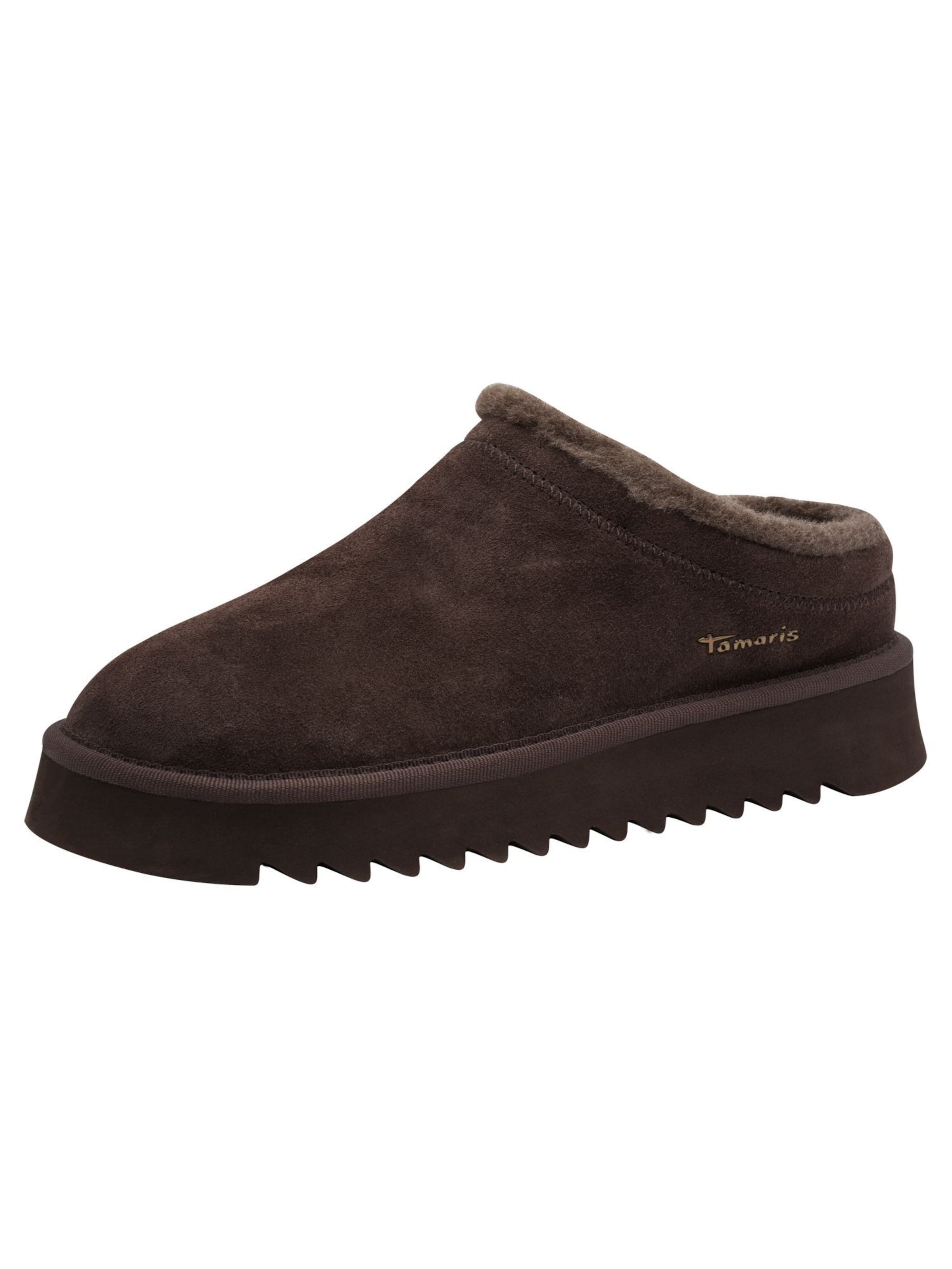 Tamaris Mules in Brown: front