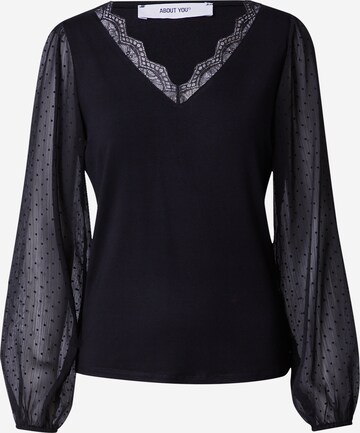 ABOUT YOU Shirt 'Meline' in Schwarz: predná strana