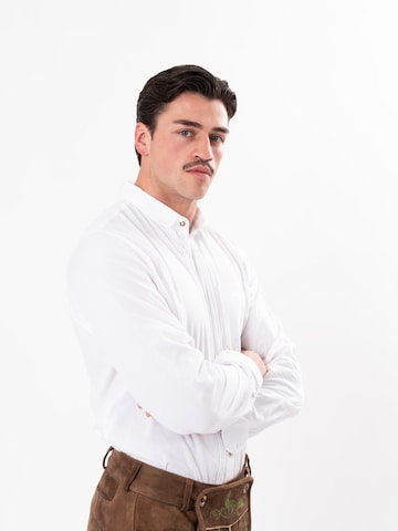 HerzSticht Traditional Shirt 'Kitzstein' in White