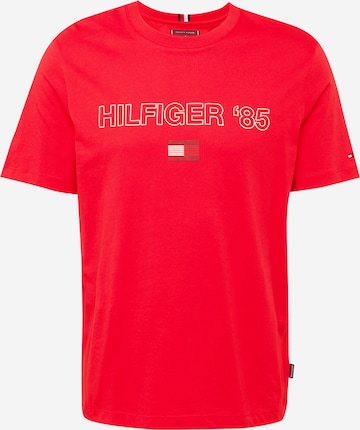 T-Shirt TOMMY HILFIGER en rouge : devant