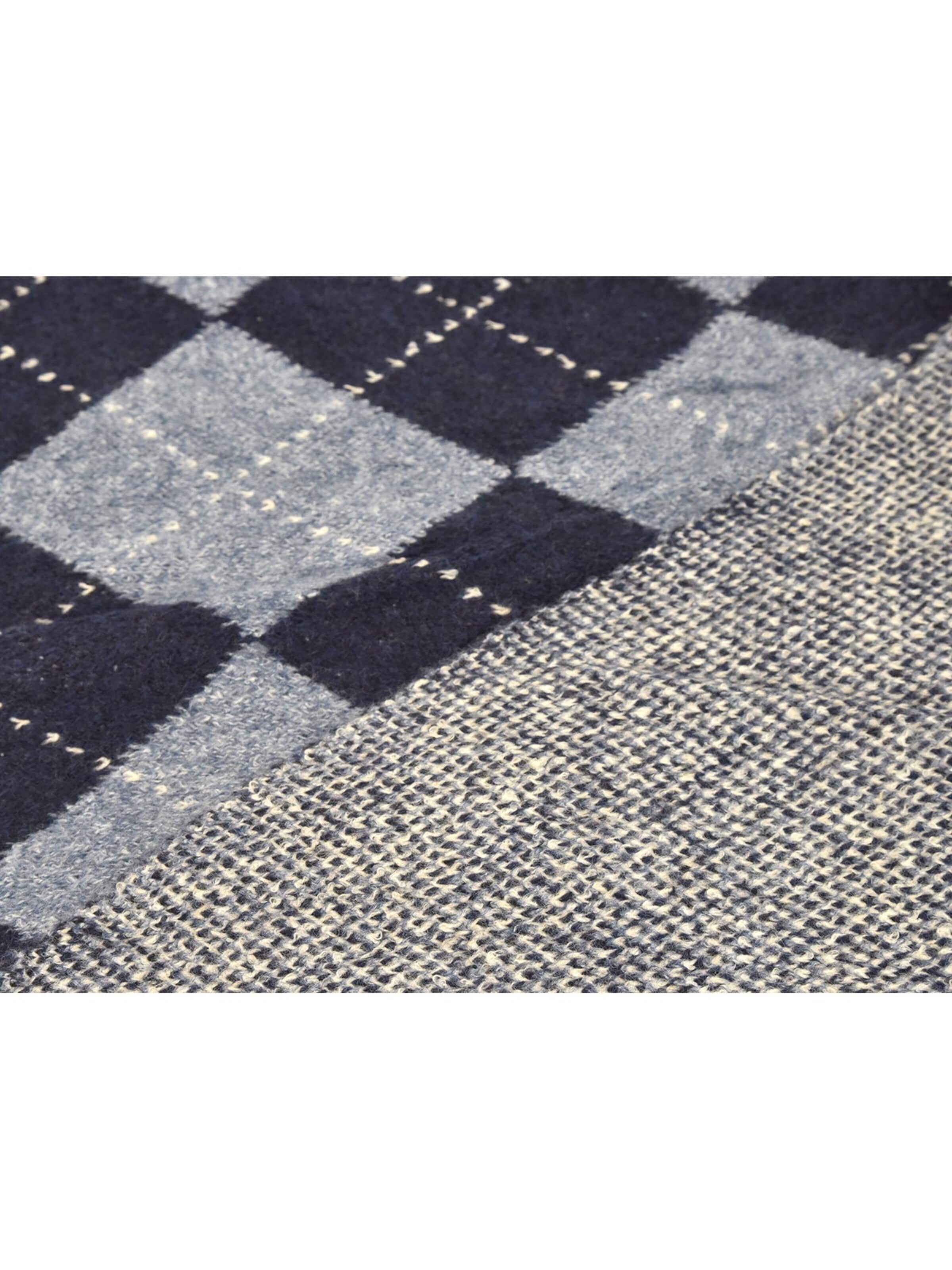 styleBREAKER Tuch 'Strick Dreieckstuch mit Argyle Muster & Wendeseite'‌‌‌‌‌‌ in Blau