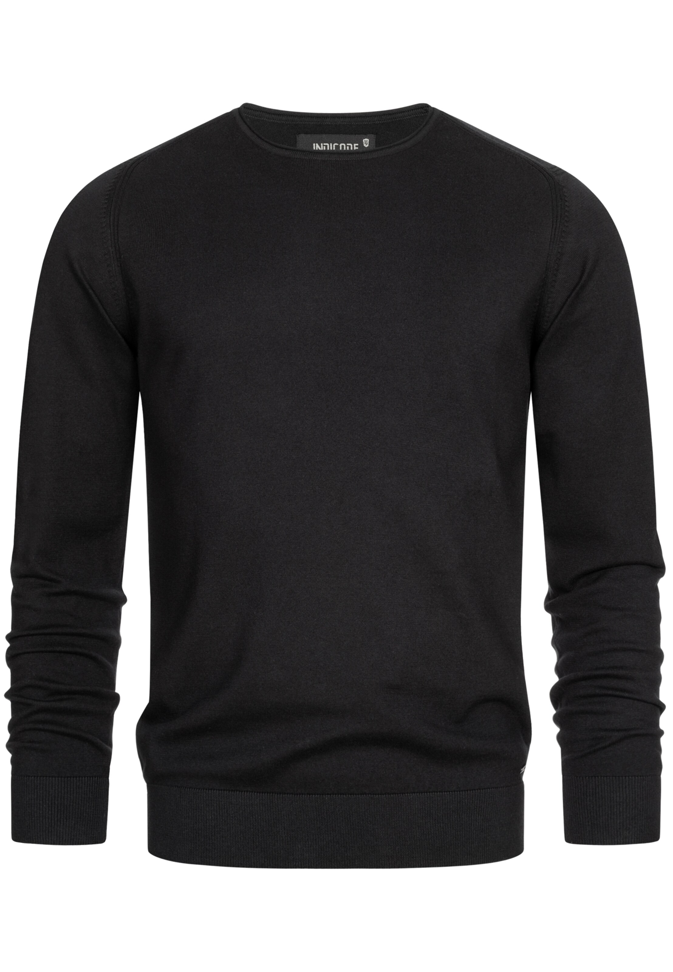 INDICODE JEANS Sweater 'Gamal' in Black: front