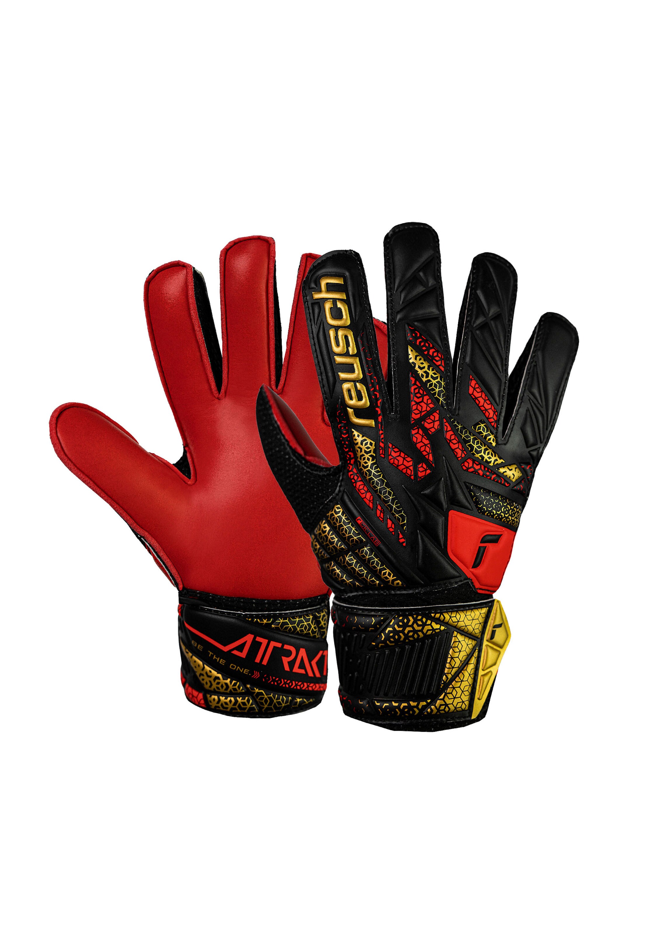 REUSCH Sports gloves 'Attrakt Solid Junior' in Gold: front
