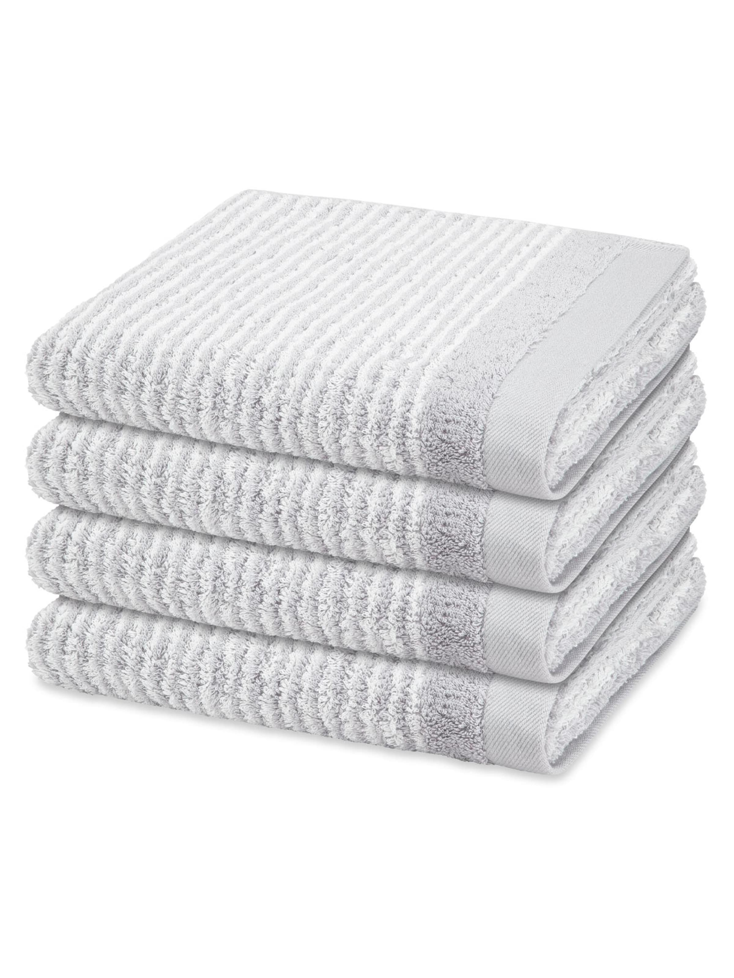 ROSS Towel 'Stripes' in Grey: front
