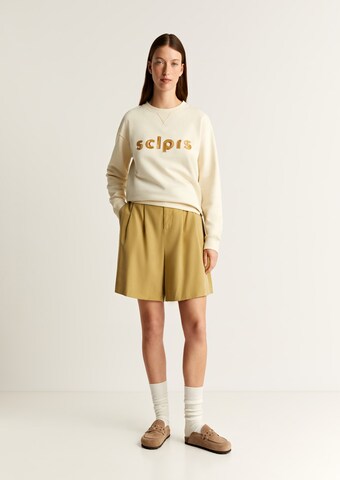 Sweat-shirt Scalpers en beige : devant