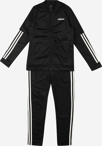 ADIDAS SPORTSWEAR Trainingspak 'Back2Basics' in Zwart: voorkant