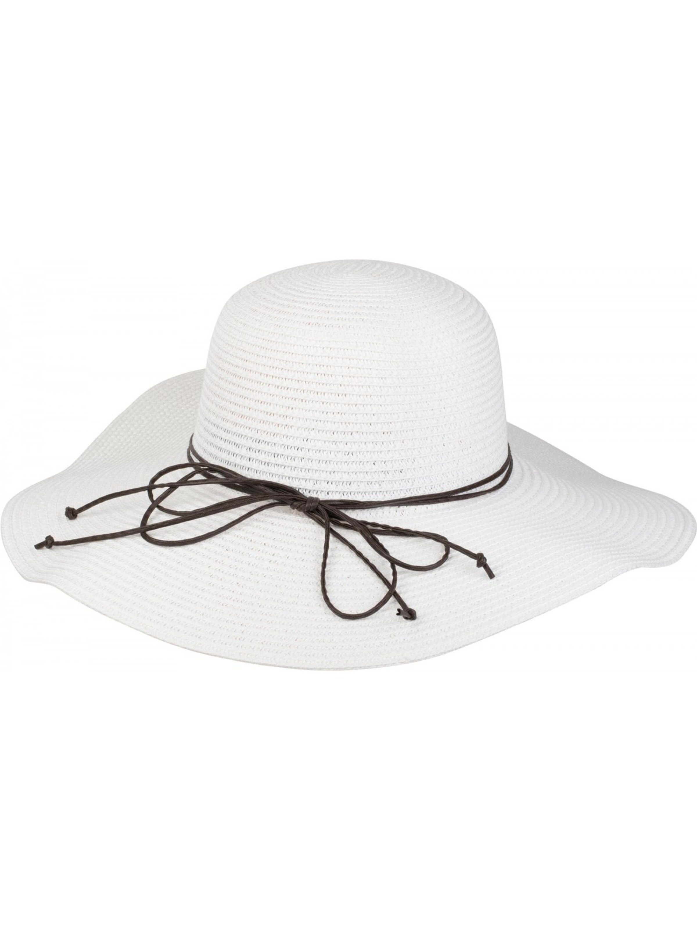 styleBREAKER Hat 'Floppy Sonnenhut mit schmalem Zierband und Schleife' in White: front