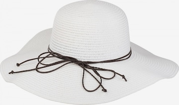 styleBREAKER Hat 'Floppy Sonnenhut mit schmalem Zierband und Schleife' in White: front