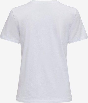 ONLY Тениска 'BONE' в бяло