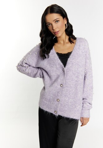 faina Knit cardigan in Purple: front