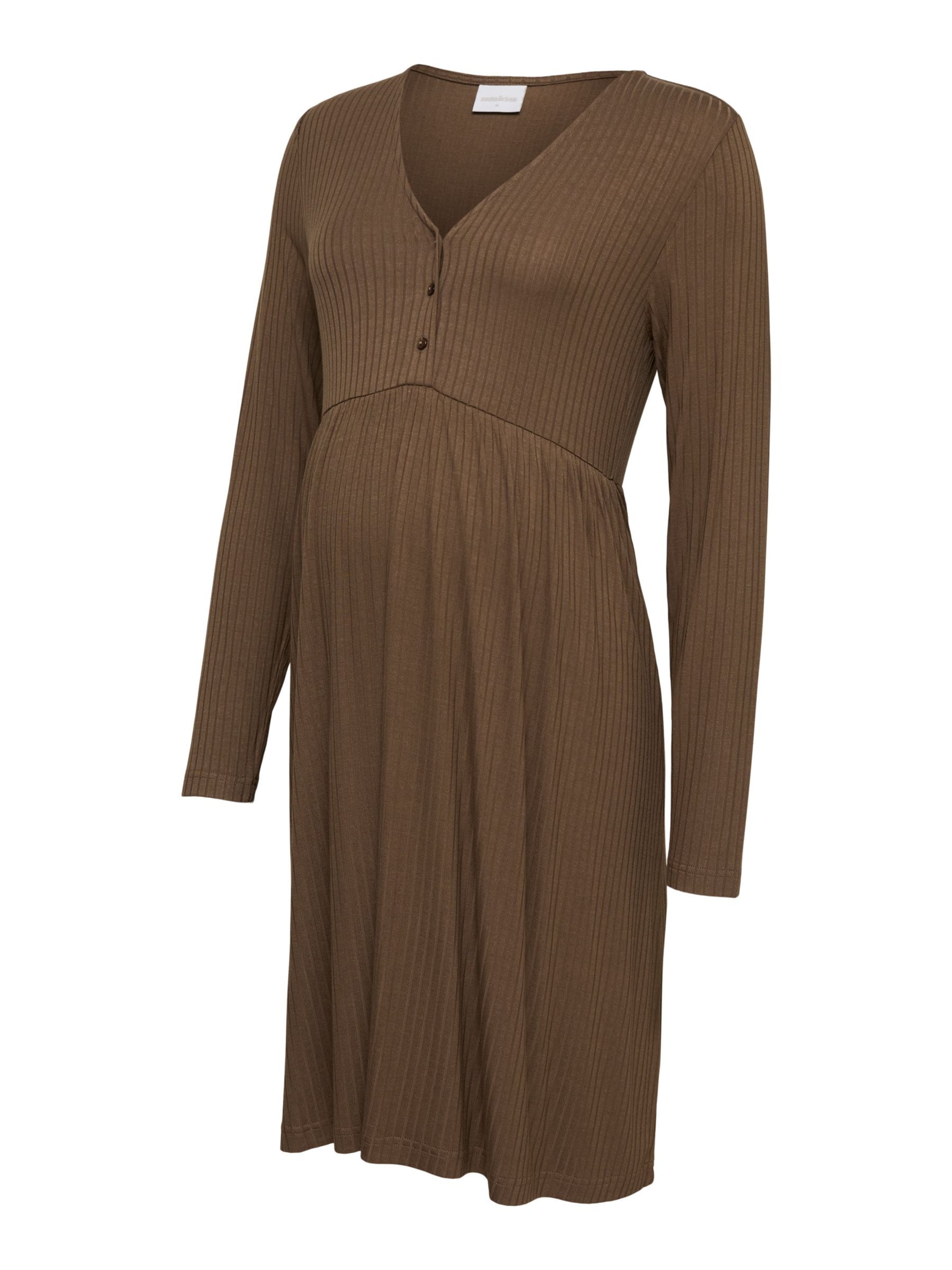Robe MAMALICIOUS en marron : devant
