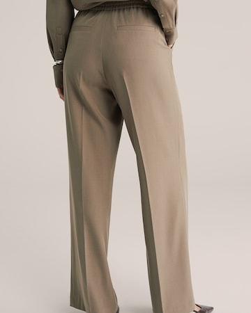 WE Fashion Широкий Плиссированные брюки в Серый