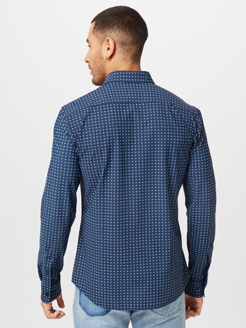 BOSS Black Regular fit Button Up Shirt 'Roan' in Blue