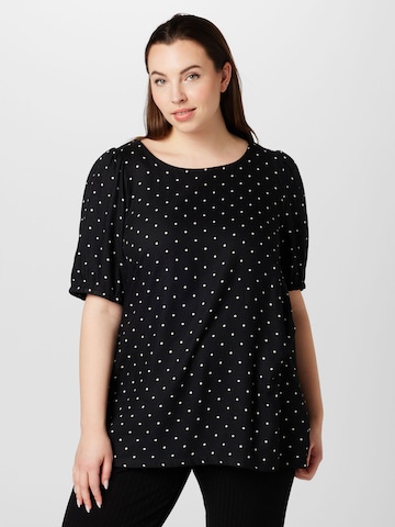 KAFFE CURVE Blouse 'Danka' in Black: front