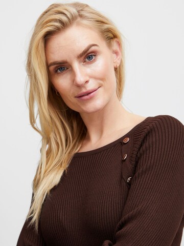 PULZ Jeans Sweater ' SARA ' in Brown