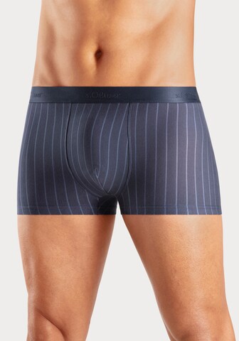 s.Oliver - Boxers 'Hipster' em azul: frente