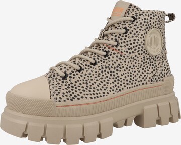 Palladium Veterlaarsjes 'Revolt Safari' in Beige: voorkant