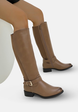 Bottes Elara en marron : devant