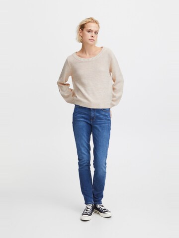 ICHI - Jersey 'NOELLE' en beige