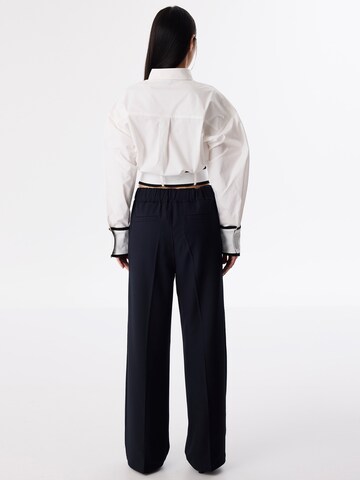 Wide Leg Pantalon à pince Twist en bleu