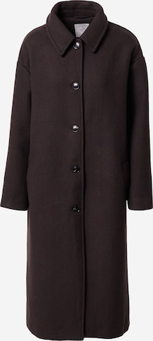 Neo Noir Between-Seasons Coat 'Anlu' in Brown: front