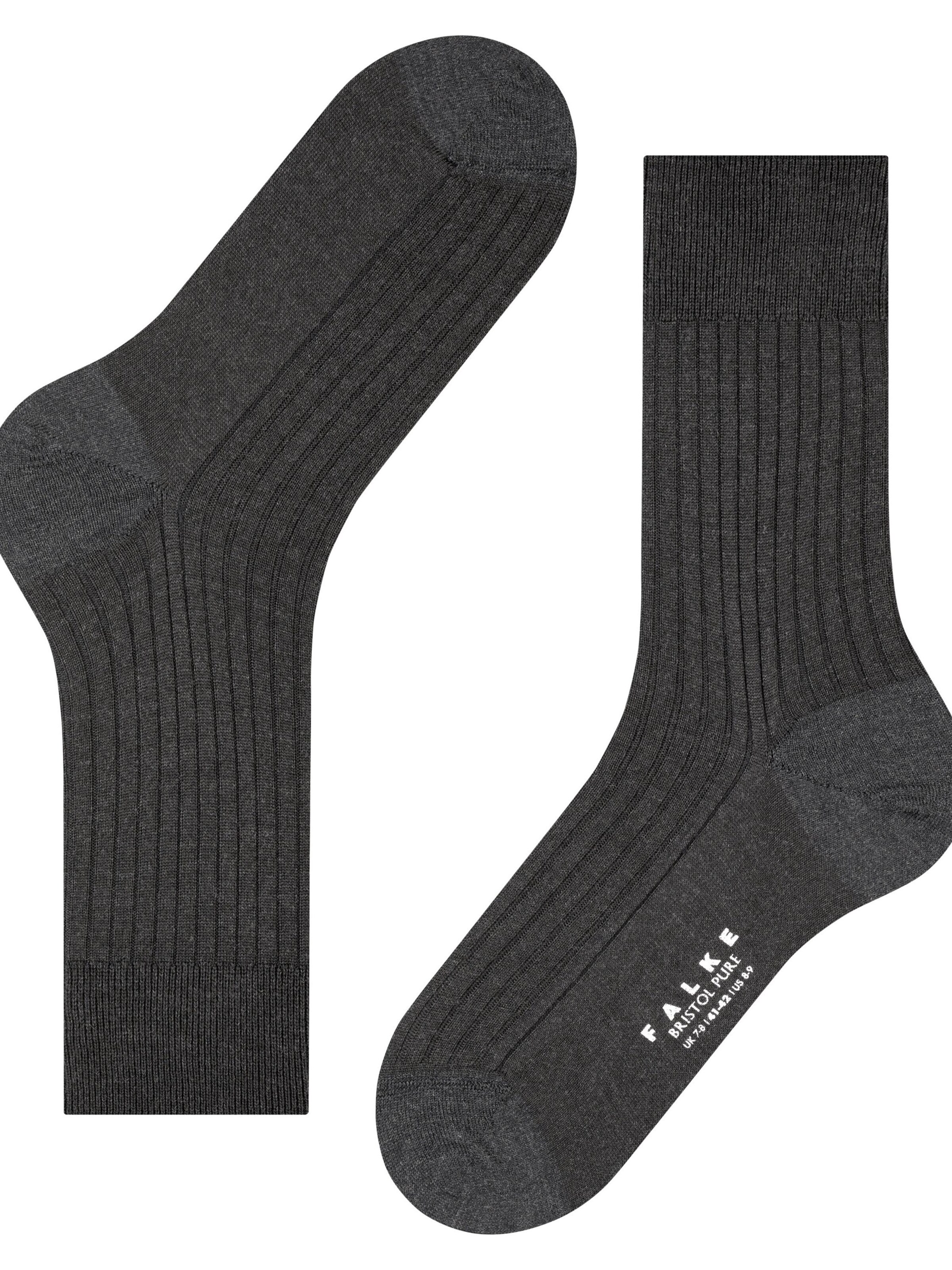 FALKE Socks 'Bristol Pure' in Grey