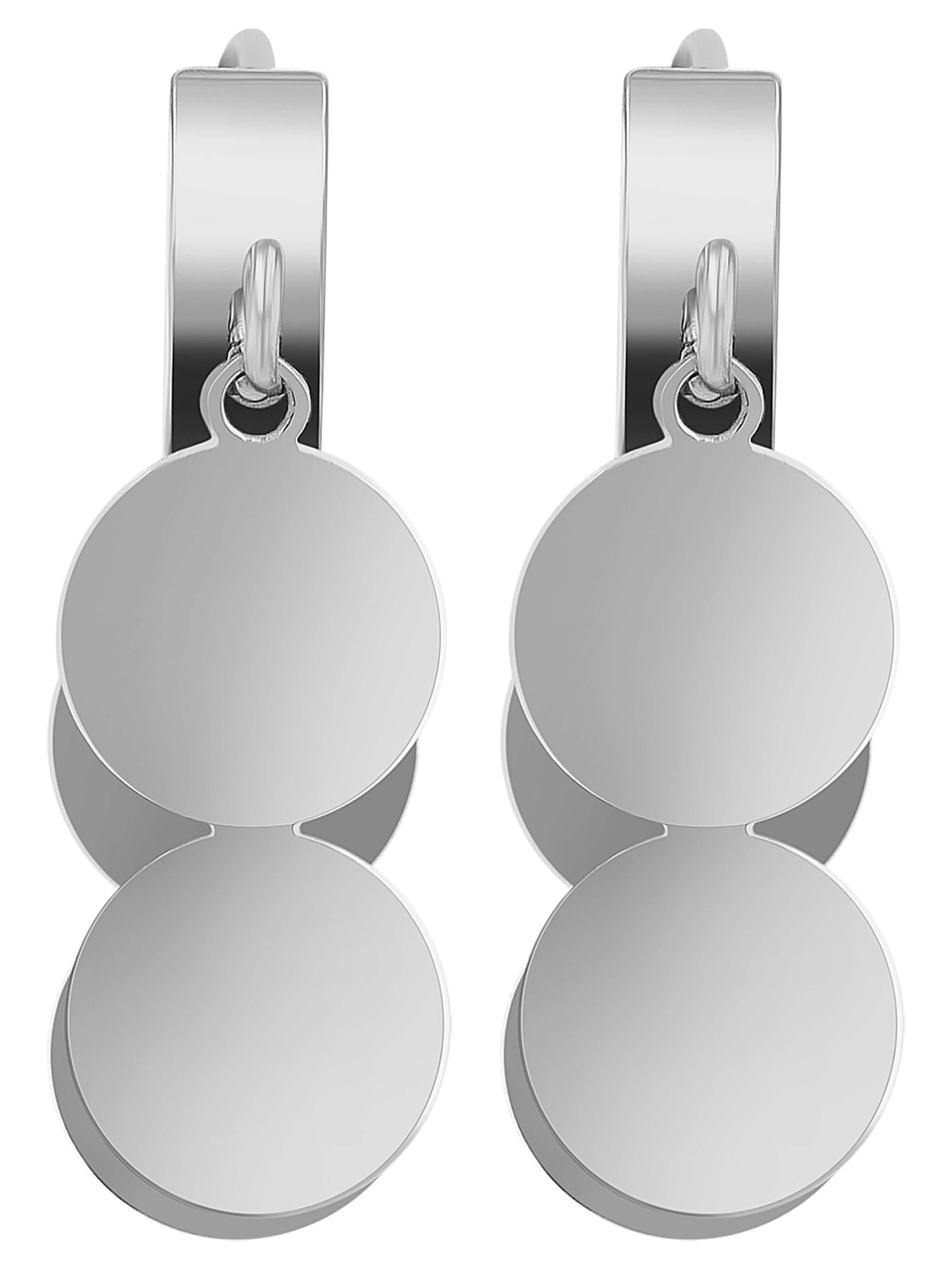 Akzent Earrings '"Viatrix" aus langlebigem Edelstahl, wasserfest' in Silver: front
