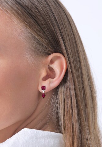 Boucles d'oreilles ELLI PREMIUM en rouge : devant