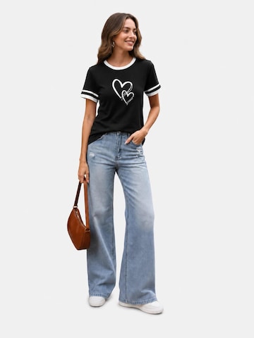 AOTTORI Shirt 'Herzliebe' in Black