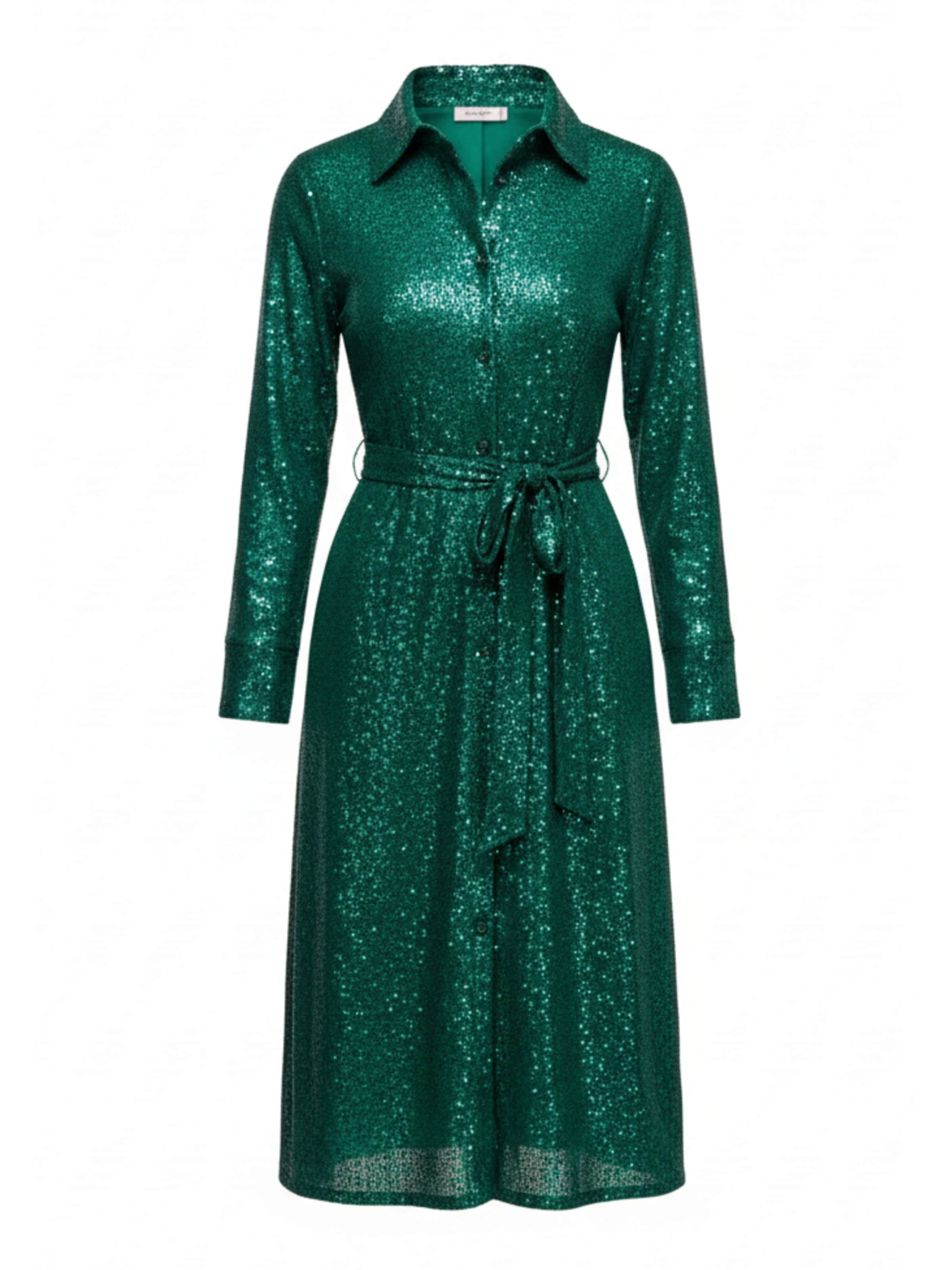 GODDIVA Shirt dress in Green: front