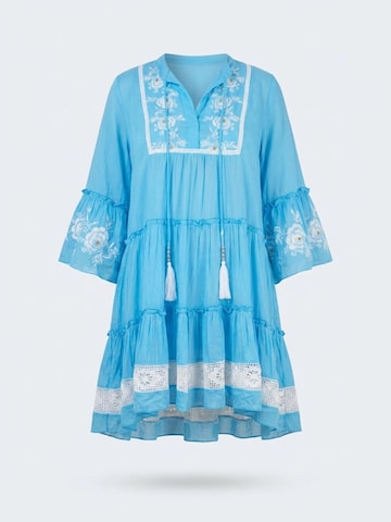 Miss June - Vestido 'Robe Courte Cecilia' em azul: frente