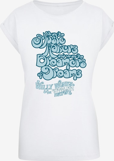 ABSOLUTE CULT T-shirt 'Willy Wonka' en bleu clair / bleu foncé / blanc, Vue avec produit