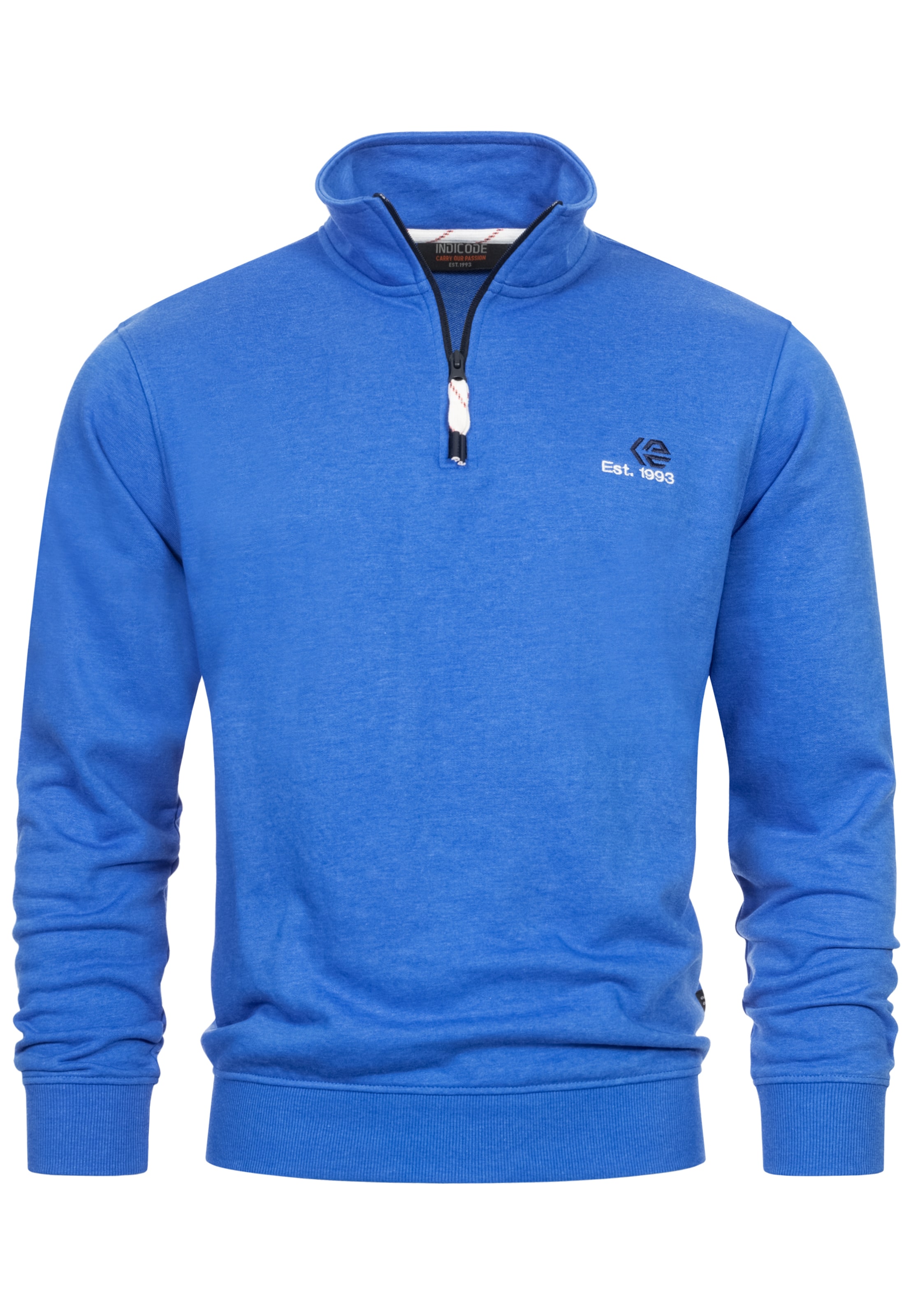 INDICODE JEANS Sweatshirt 'Corey' in Blue: front