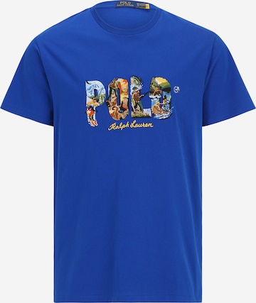 Tricou de la Polo Ralph Lauren Big & Tall pe albastru: față